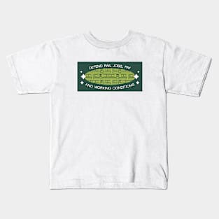 Defend Rail Jobs Pay And Working Conditions - RMT Kids T-Shirt